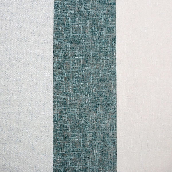 Superfresco Meadow Stripe Teal and Rose Gold Wallpaper