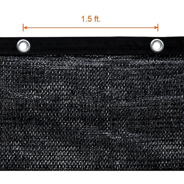 Agfabric 12 ft. x 16 ft. 60% Greenhouse Shade Cloth Cover with Grommets, Black