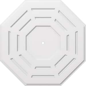 1 in. P X 14-1/4 in. C X 36 in. OD X 1 in. ID Westin Architectural Grade PVC Contemporary Ceiling Medallion