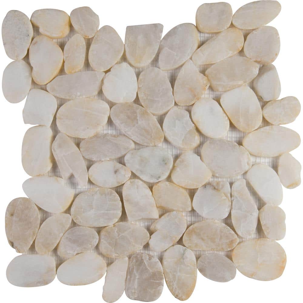 12" x 12" Dorado Natural Stone Pebble Mosaic Tile