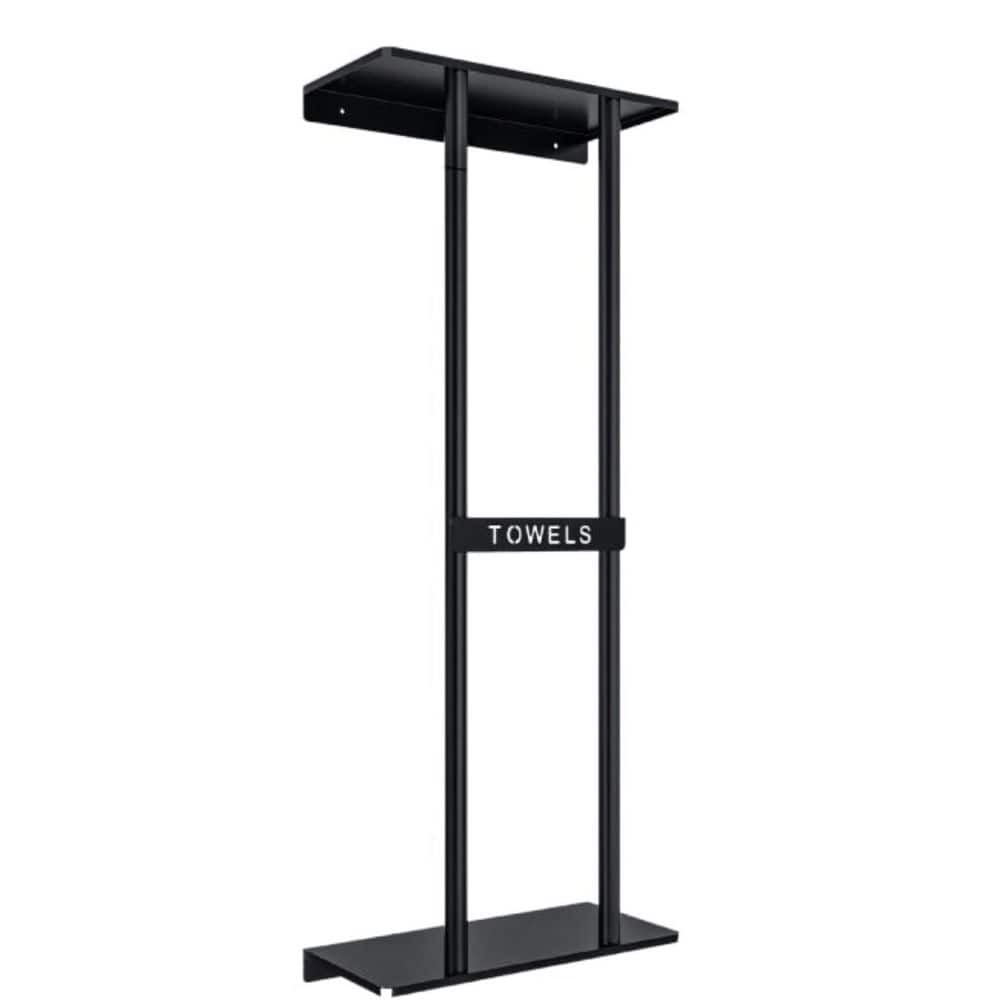 30 in. Modern Wall Mounted Towel Rack for 6-Large Rolled Towels with Shelf,