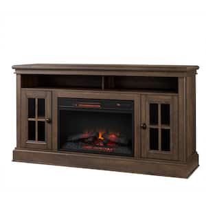 Highview 59 in. Freestanding Media Console Electric Fireplace TV Stand in Canyon Lake Pine