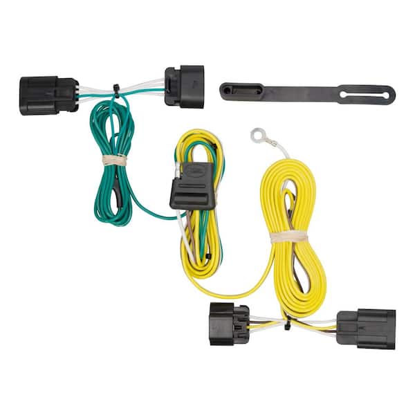 CURT Custom Vehicle-Trailer Wiring Harness, 4-Way Flat Output, Select Chevrolet Camaro, Quick Electrical Wire T-Connector