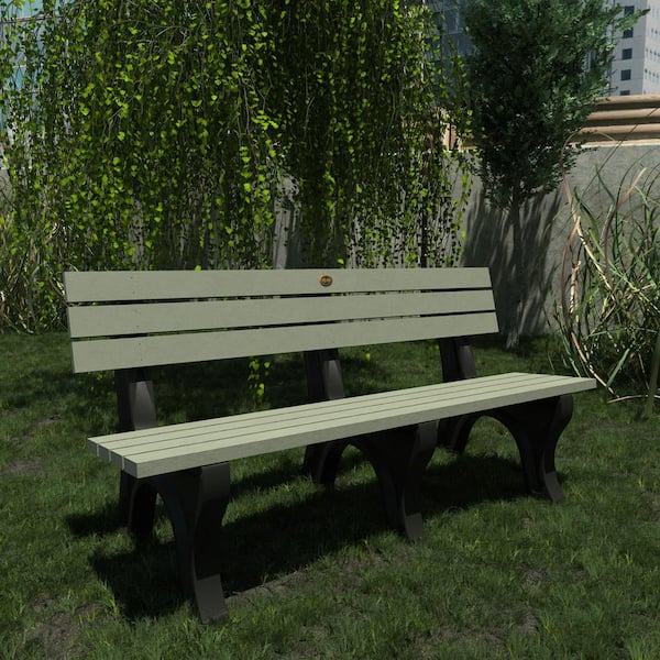 SEQUOIA PROFESSIONAL 6 ft 3-Person Eucalyptus Recylced Plastic Outdoor Bench