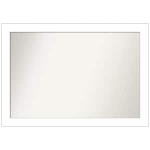 Wedge White 40 in. W x 28 in. H Non-Beveled Bathroom Wall Mirror in White