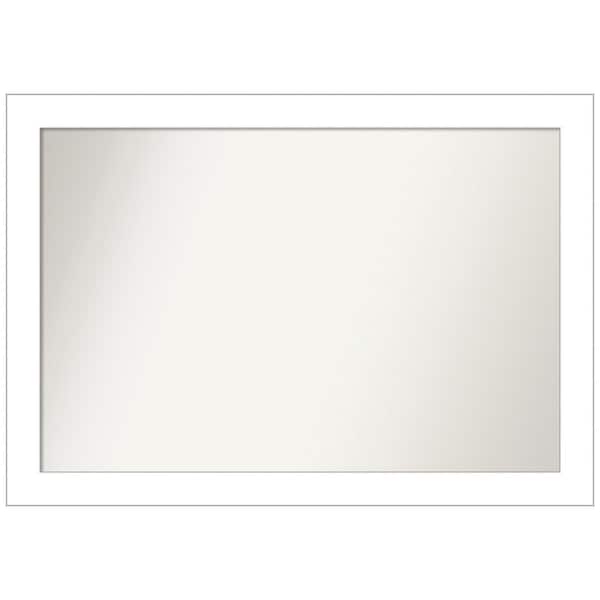 Amanti Art Wedge White 40 in. W x 28 in. H Non-Beveled Bathroom Wall Mirror in White
