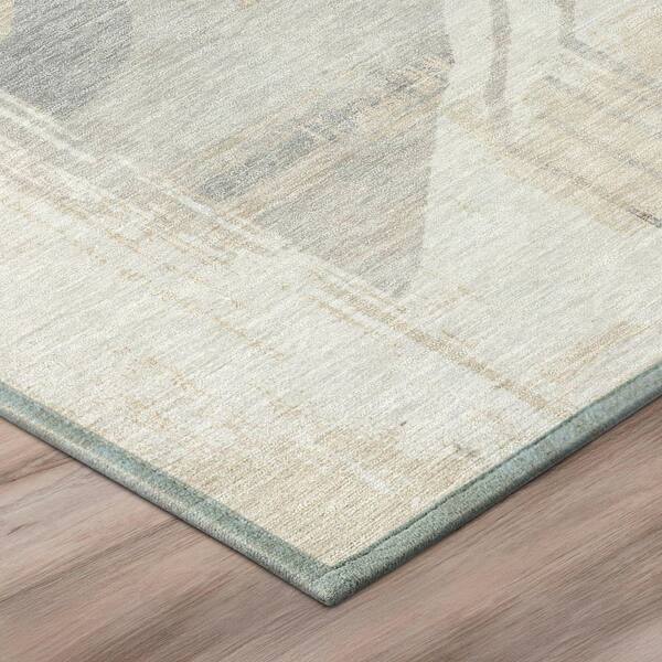 Chantille Machine Washable Indoor/Outdoor Abstract ACN3137 Ivory 5 ft. x 7 ft. 6 in. Area Rug