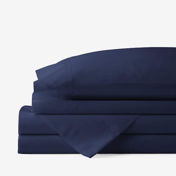 The Company Store Company Cotton Percale Navy Cotton Percale Twin XL Sheet Set
