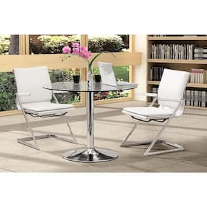 Lider Plus White Leatherette Conference Office Chair (Set of 2)