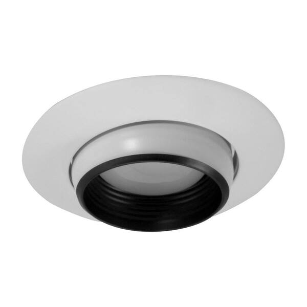 Unbranded NICOR 6 in. Black Recessed Eyeball Baffle Trim