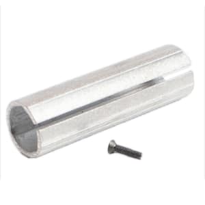 Aluminum Straight Hand Rail Connector with Charcoal Gray Screws