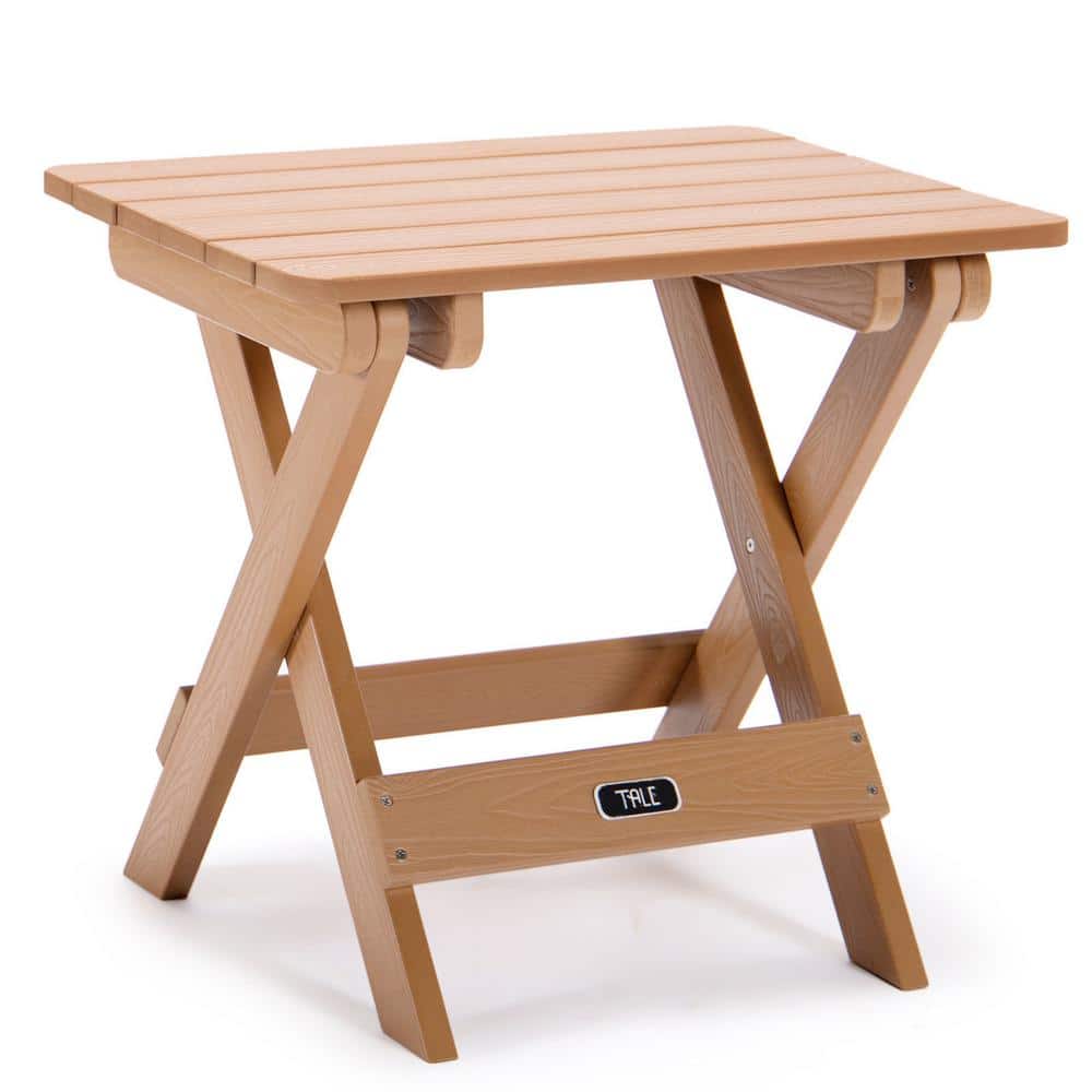 Plastic Outdoor Side Table, Adirondack Portable Square Folding Table Perfec