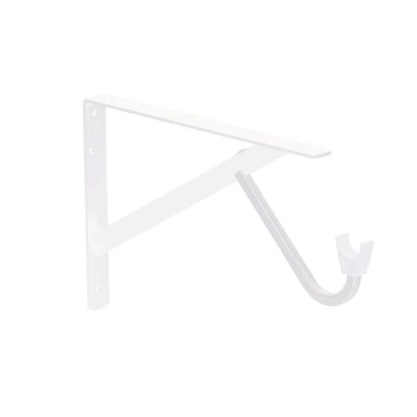 ブラケット 白 Everbilt 8 in. x 12.4 in. x 1.05 in. White Steel Shelf and Rod