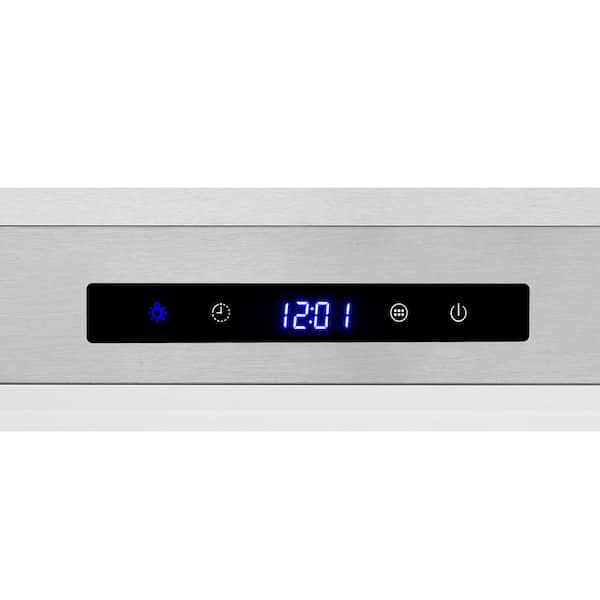 AKDY 36 in. 350 CFM Convertible Island Mount Range Hood with LED 