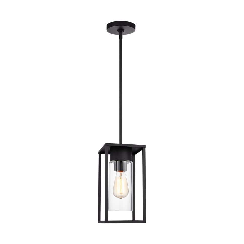 Vado 1-Light Black Outdoor Pendant Light with Clear Glass Shade price history on PriceWatchPro