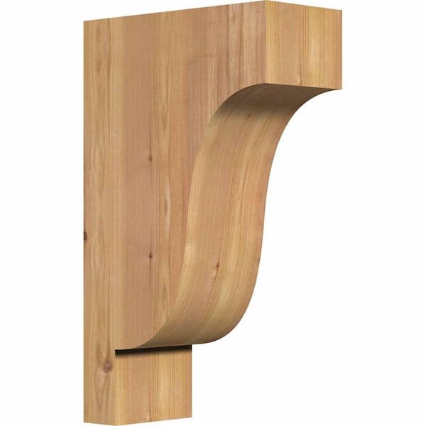 Ekena Millwork 5-1/2 in. x 12 in. x 20 in. Western Red Cedar Newport Smooth Corbel