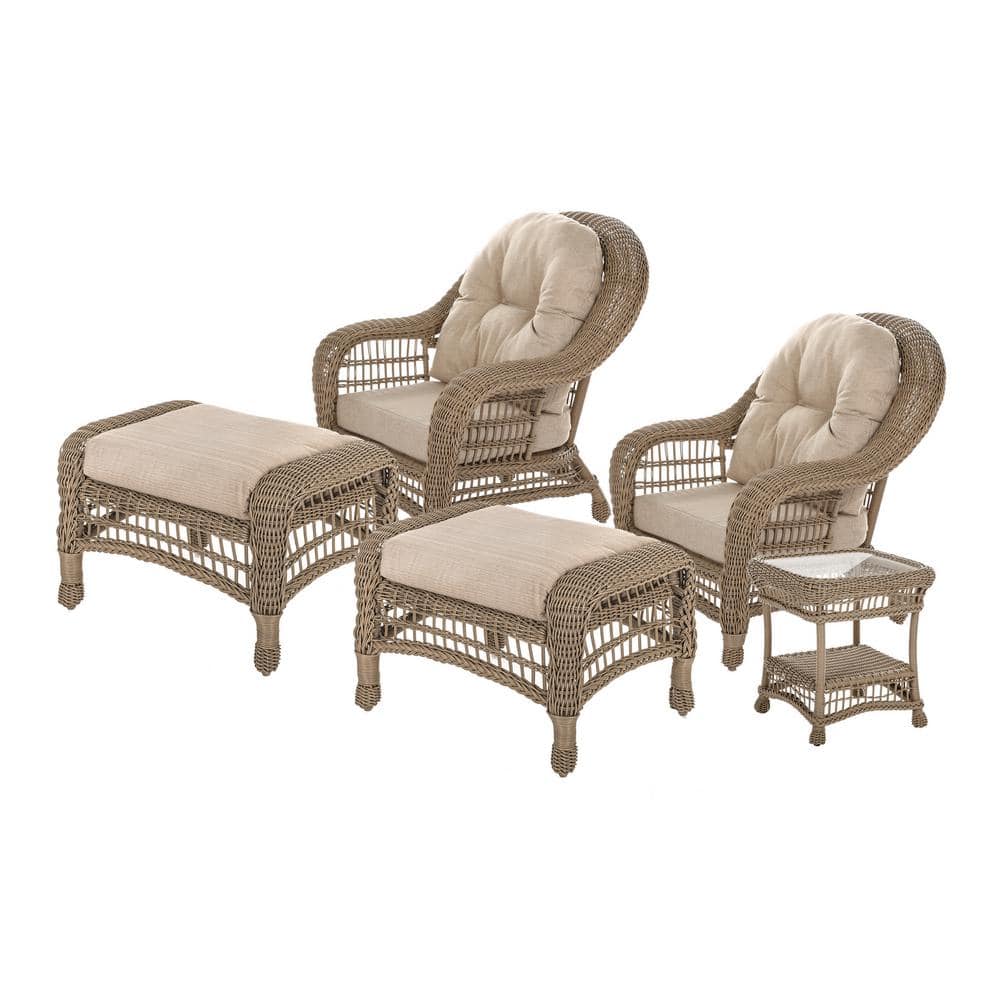 W Unlimited Saturn Collection 5Piece Wicker Patio Conversation Set