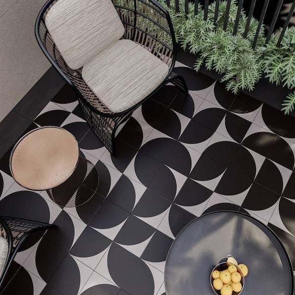 Luna 8 in. x 8 in. Domino Matte Porcelain Tile (5.04 sq. ft/case)
