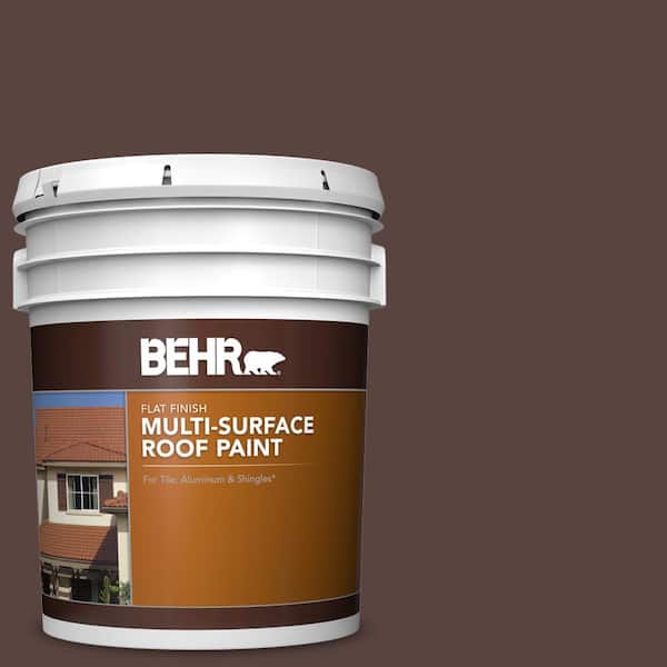 5 gal. #MQ1-58 Chocolate Soul Flat Multi-Surface Exterior Roof Paint