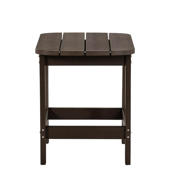 Unbranded Brown Rectangle Plastic Outdoor Side Table