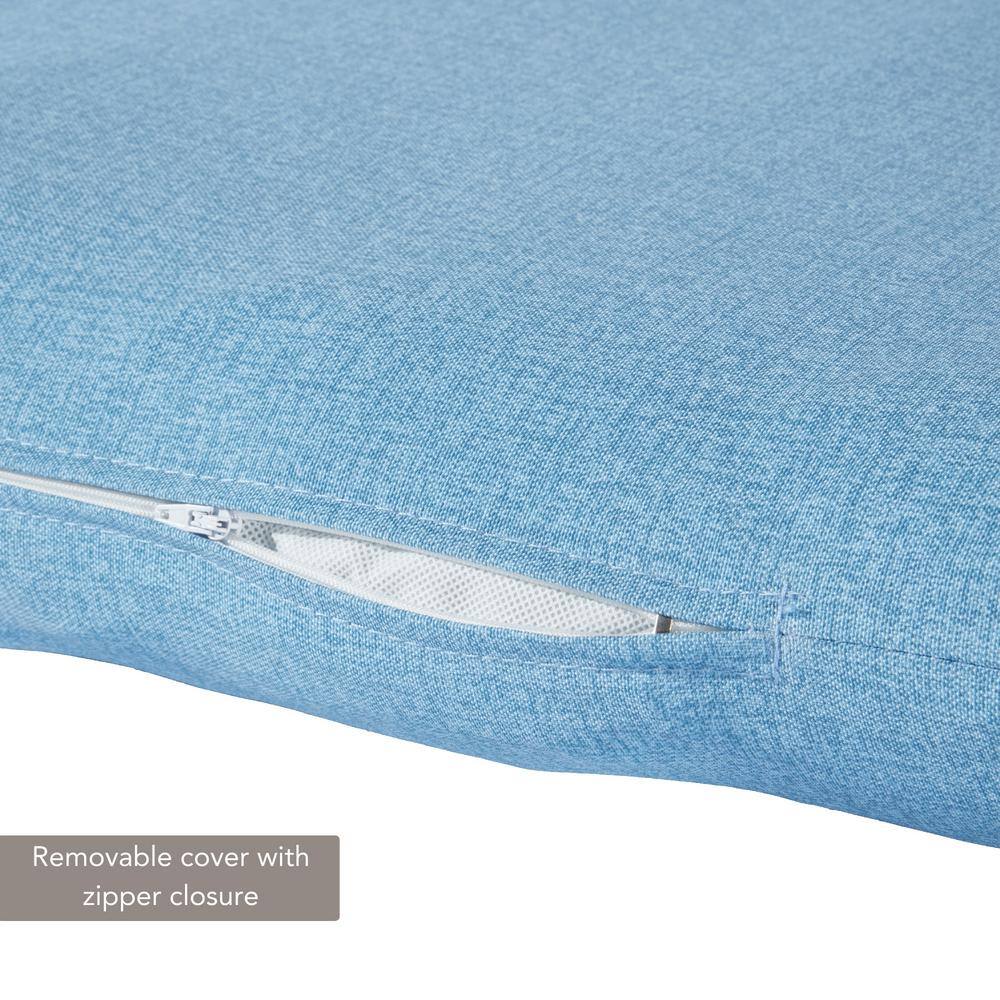 Denim Blue Outdoor Polyester Chaise Lounge Cushion