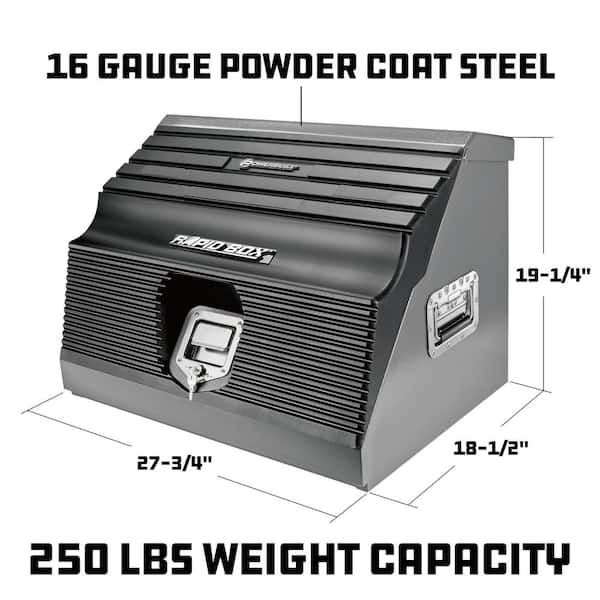 Powerbuilt 240111 26 in. Rapid Box Portable Slant Front Tool Box - Gray - 3
