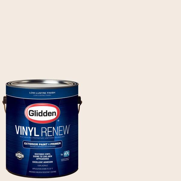 Glidden Vinyl Renew 1 gal. #HDGWN03 Antique White Low-Lustre Exterior Paint with Primer