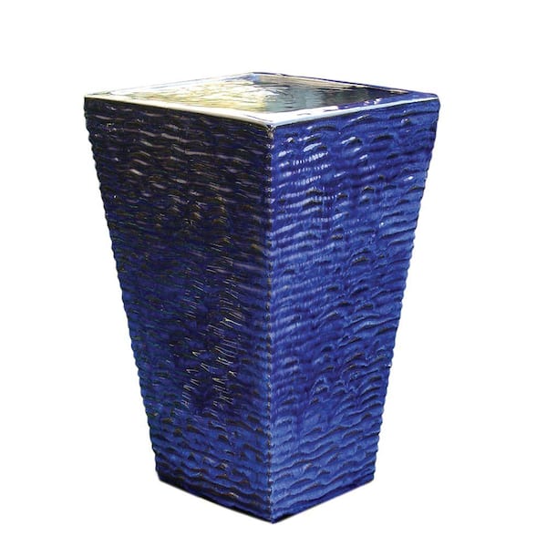 BECKETT Ribbed Square Vase Fountain-DISCONTINUED