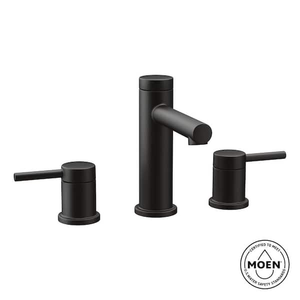 Align 8 in. Widespread 2-Handle Bathroom Faucet Trim Kit in Matte Black (Valve Not Included)