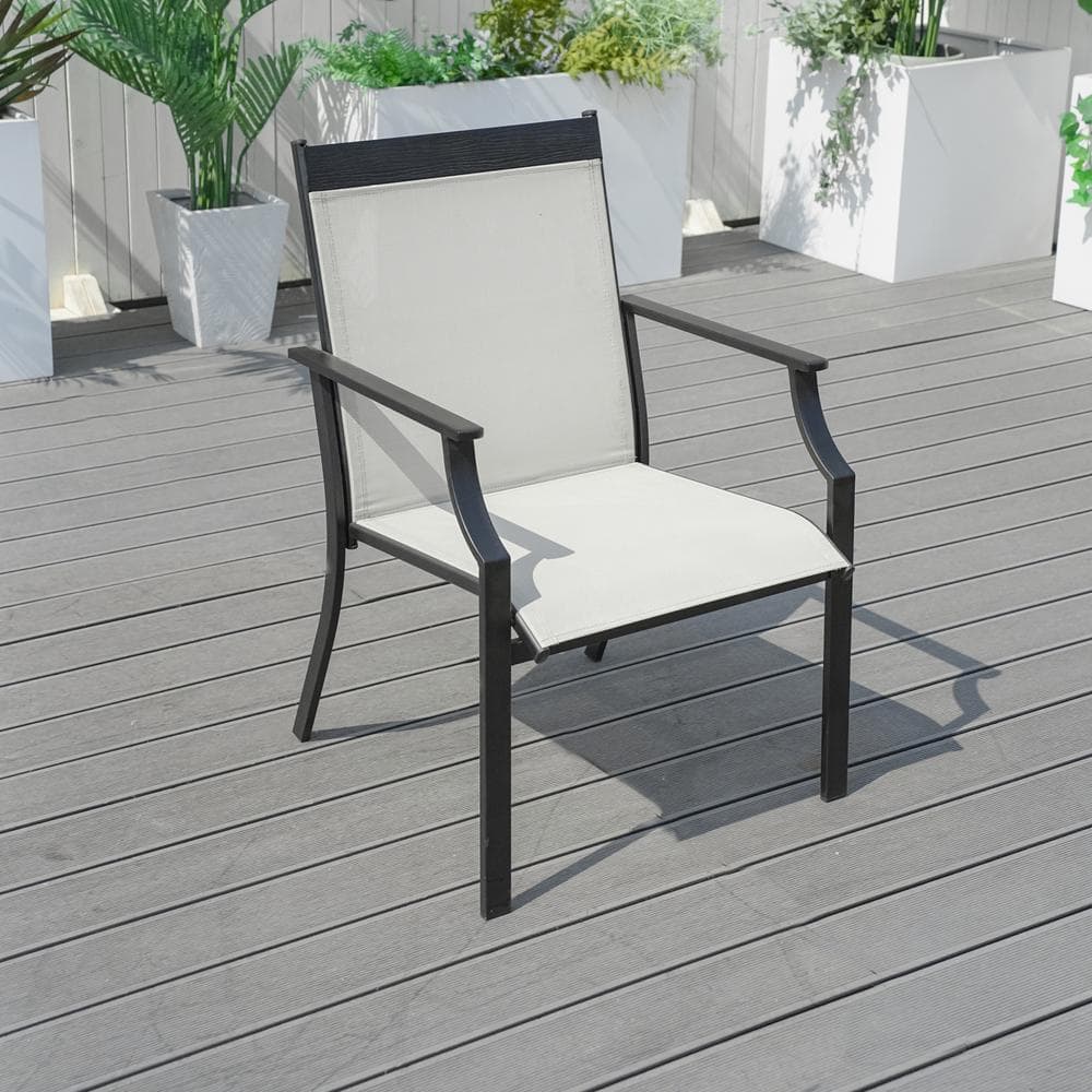 moda furnishings Cellin Iron Outdoor Dining Chair Set of 2