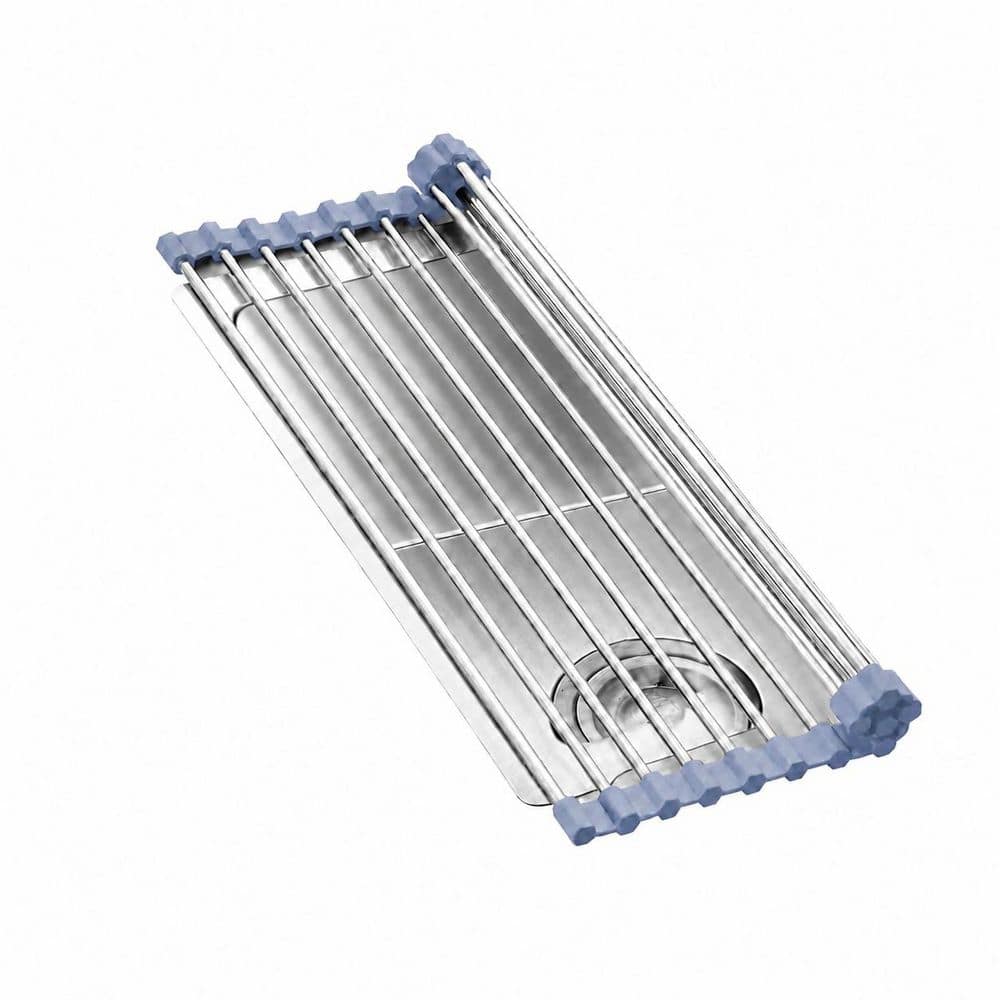 Roll Up Over Sink Kitchen Accessory Dish Drying Rack Stainless Steel Drainer Mat Heat Resistant Organizer price history on PriceWatchPro