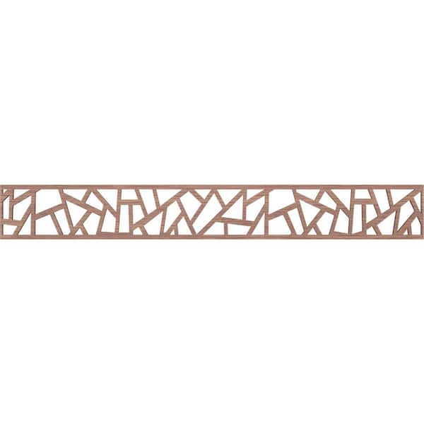 Ekena Millwork Harrisburg Fretwork 0.25 in. D x 46.5 in. W x 6 in. L Walnut Wood Panel Moulding