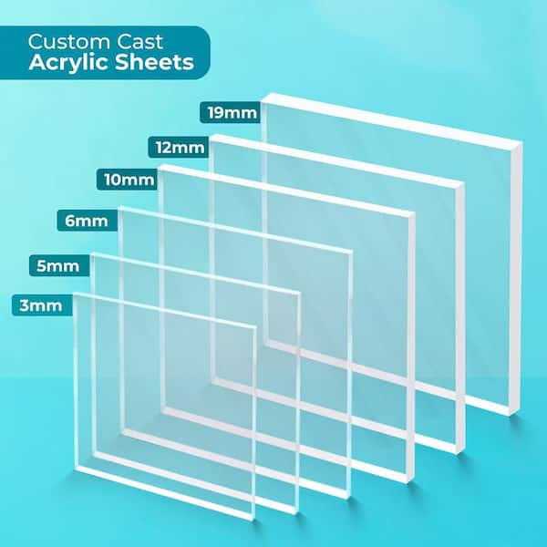 Acrylic Sheet Clear Cast Plexiglass 148x105x2mm (A6) Pack of 5