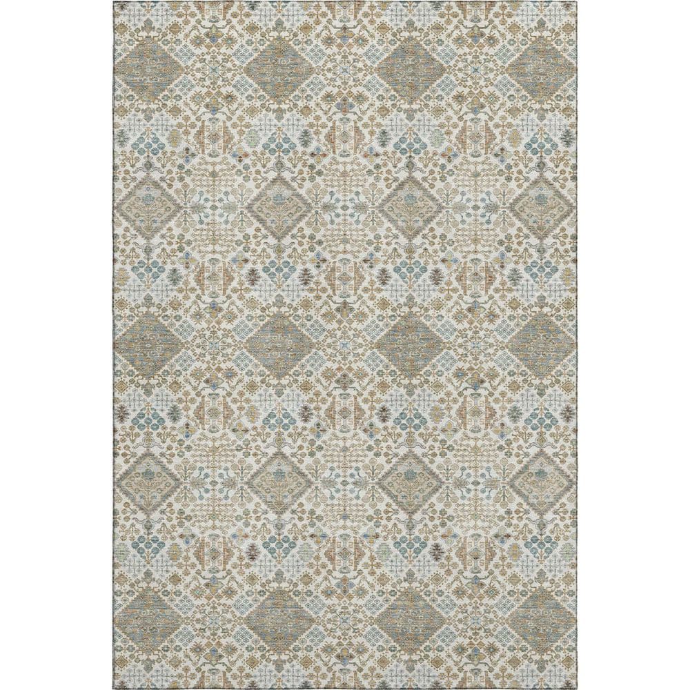 Mayfield Premium Machine Washable Abstract AMF2478 Ivory 9 ft. x 12 ft. Area Rug price history on PriceWatchPro
