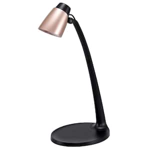 15 in. Rose Gold LED Desk Lamp with Adjustable Head