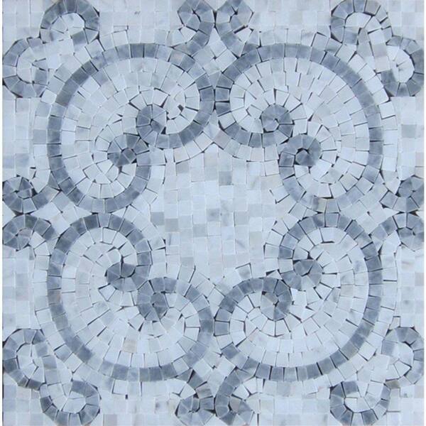 Ivy Hill Tile Marquess Carrera Polished Marble Floor and Wall Tile - 3 in. x 6 in. Tile Sample