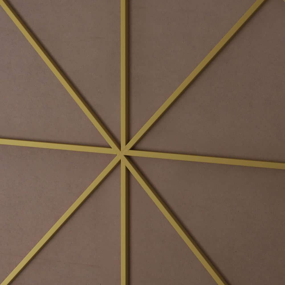 Large Round Gold Metal Frame Wall Mirror, 48 Inches