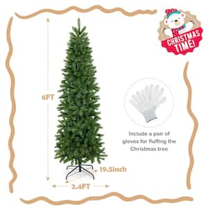 6 ft. Pre-Lit Artificial Christmas Tree with 648-PVC PE Branch Tips