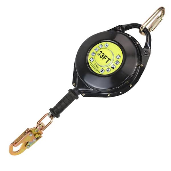 33 ft. Self Retracting Lifeline with No Tangle Aviation Grade Galvanized Steel Cable and Internal Shock Absorber