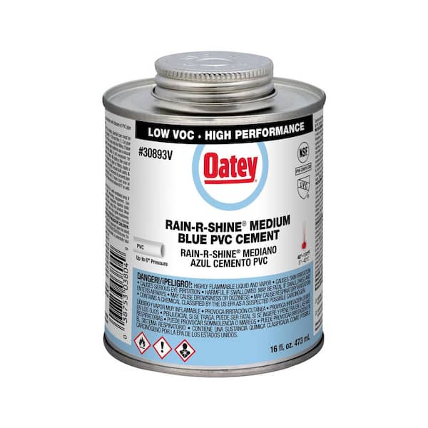 Oatey Rain-R-Shine 16 oz. Medium Blue PVC Cement - California Compliant