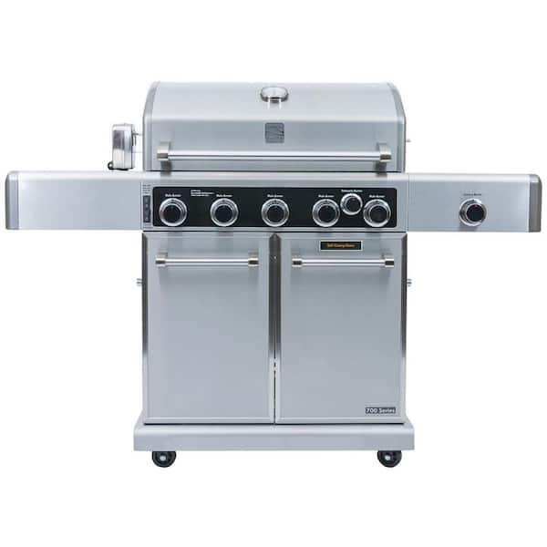 KENMORE ELITE Kenmore Elite 5 Burner Propane Gas Grill in Stainless Steel Color with Rotisserie Kit