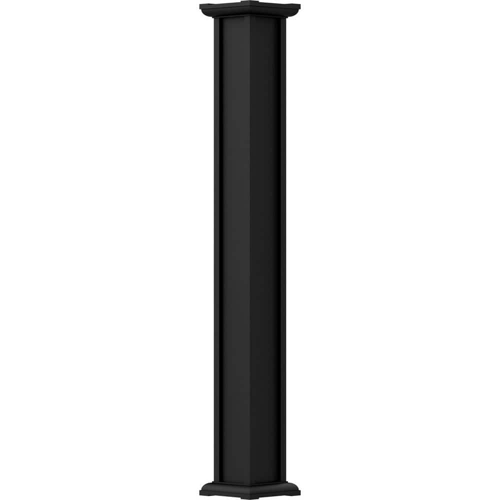 "10' x 7-1/2"" Endura-Aluminum Acadian Style Column, Square Shaft (Post Wrap Installation), Non-Tapered, Textured Black" price history on PriceWatchPro