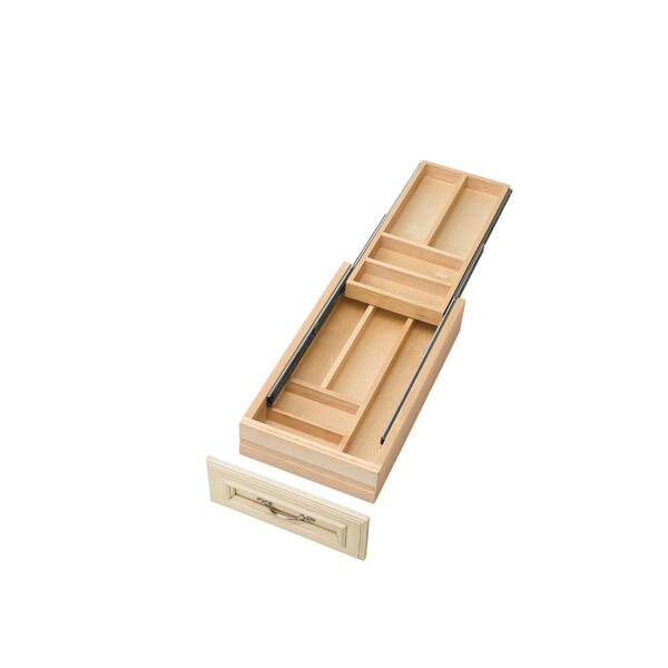 Rev-A-Shelf 4.25 in. H x 11.5 in. W x 21 in. D Tiered Cutlery Drawer with Soft-Close Blum Slides