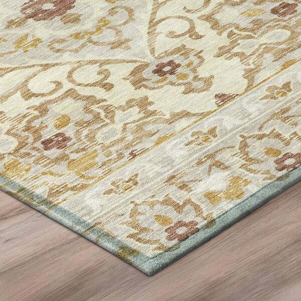 Chantille Machine Washable Indoor/Outdoor Abstract ACN3155 Cream 2 ft. x 7 ft. Runner Rug