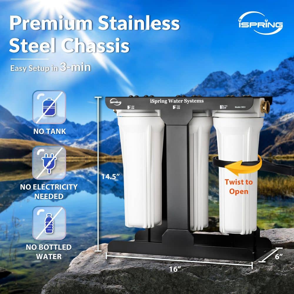 iSpring 3-Stage White RV Water Filtration System
