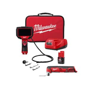 M12 12-Volt Lithium-Ion Cordless M-SPECTOR 360-Degree 4 ft. Inspection Camera Kit with M12 Oscillating Multi-Tool