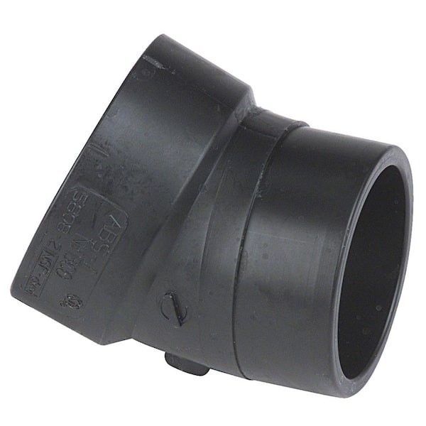 NIBCO 3 in. ABS DWV 22-1/2-Degree Spigot x Hub Street Elbow