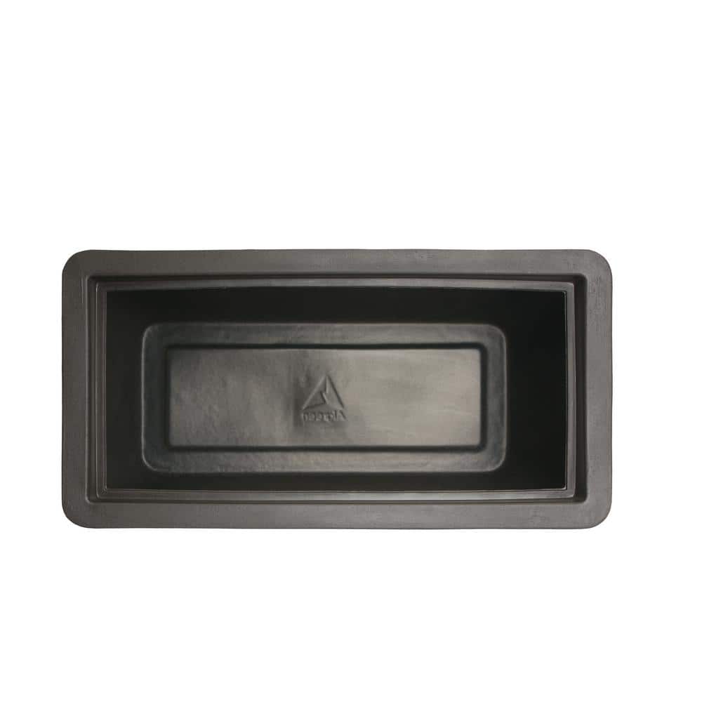 Manhattan Large Brownstone Rectangular Plastic Outdoor Planter