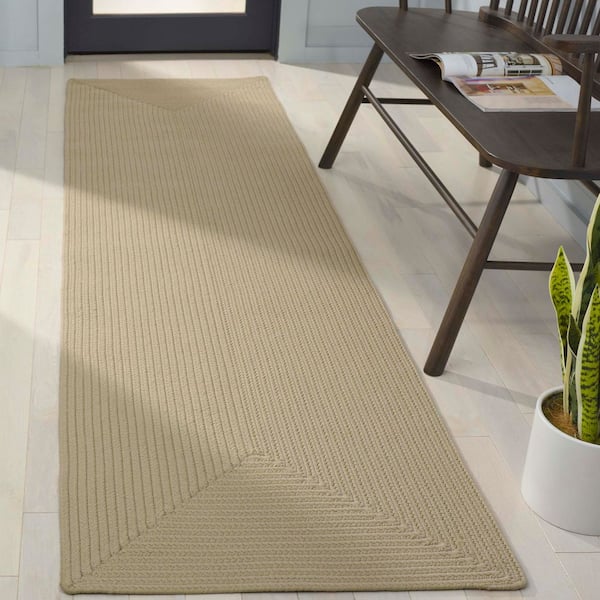 Braided Sage  2 ft. x 8 ft. Machine Washable Solid Color Gradient Runner Rug