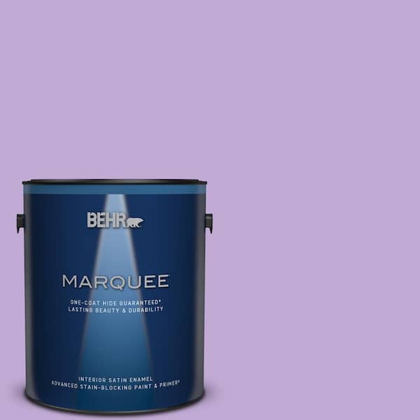 BEHR MARQUEE 1 gal. #MQ4-59 Purple Gladiola One-Coat Hide Satin Enamel Interior Paint & Primer
